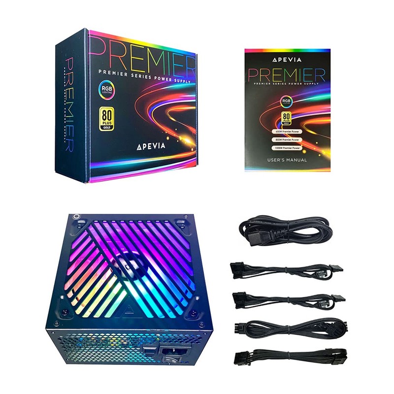 Apevia ATX-PM650W Premier 650W 80+ Gold Certified Active PFC ATX