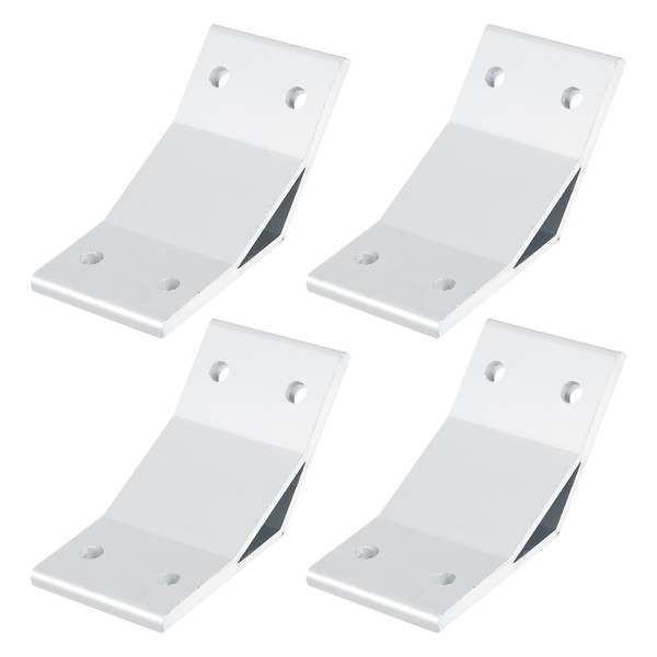 sourcing map 4Pcs 135 Degree Angle Aluminum Profile Corner Brackets,