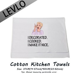Cook Lovers Housewives Dish Towel I Decorated I Cooked I Make it Nice Kitchen Towel RHONY Reality TV Fans Gift (I Decorated I Cooked)