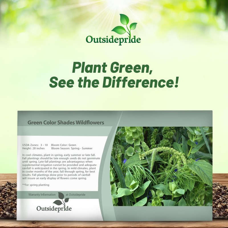 Outsidepride Green Wildflower Seed Mix - 5000 Pcs Annual, Vibrant,