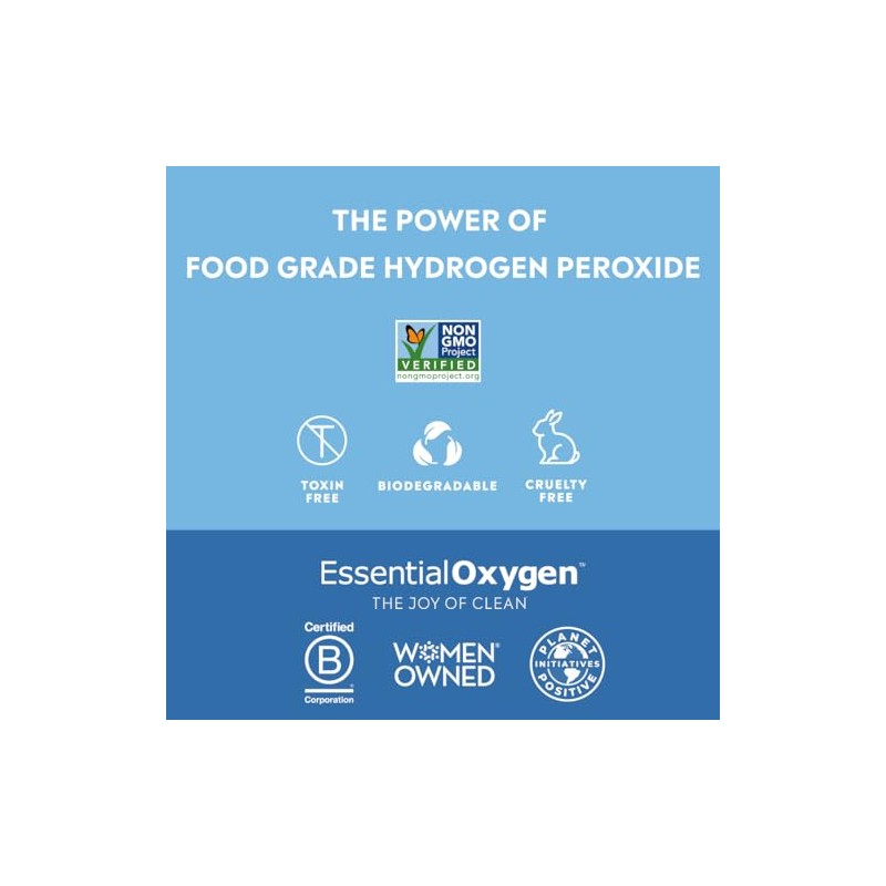 Essential Oxygen - Peróxido de Hidrógeno 3% Grado Alimenticio -