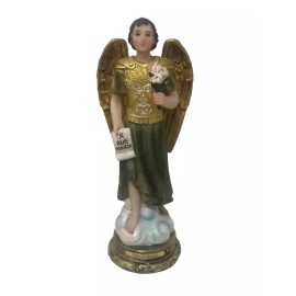 3 Arcangeles 8" San Miguel, San Rafael, San Gabriel Resin Statue Archangels Set