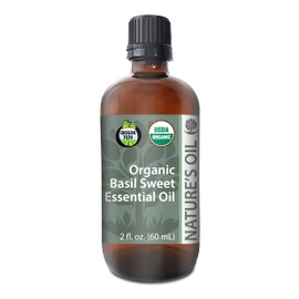 Best Essential Oil 100% Pure Certified Organic Therapeutic Grade (Basil Sweet) 60 mL