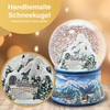 Snow Globe Winter Christmas Mountain Landscape with Bridge Base Winter