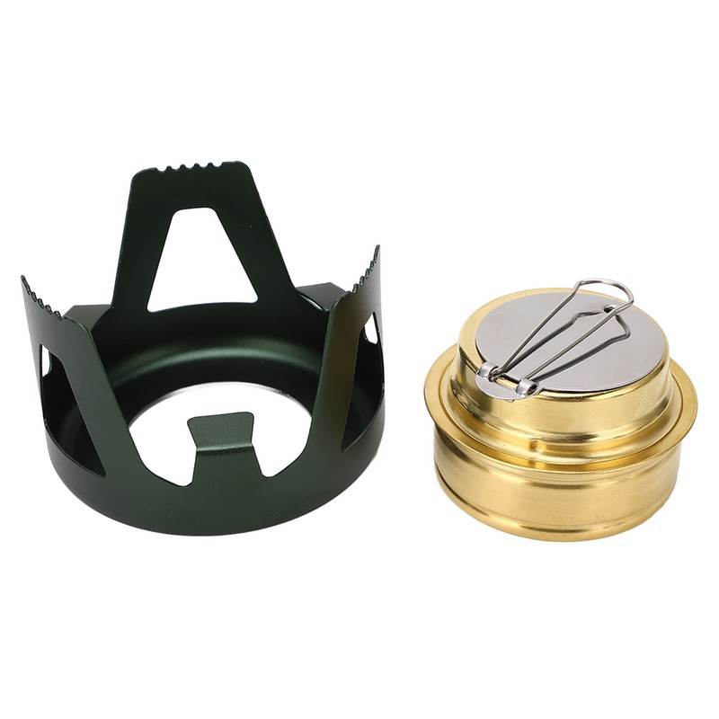 Mini Alcohol Stove Brass Aluminum Alloy Safe Windproof Portable Widely
