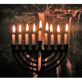 Pure CHANUKAH BEESWAX CANDLES pure beeswax, 100% cotton wicks Smokeless drip-less - 5"