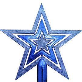 VALICLUD Christmas Tree Decoration Christmas Tree Topper Glitter Star Christmas Tree Topper Christmas Decorative Tree Star Ornament for Holiday Christmas Tree Decoration (Blue 20 cm)