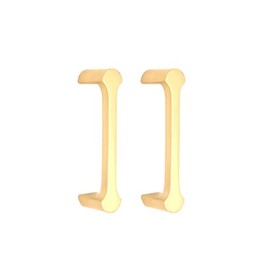 Infinity Decor Pack of 2 Solid Brass Tulip Modern Style Cabinet Door Pull Handles 118mm Polished Brass Interior Cupboard Drawers Kitchen Cabinet Pulls