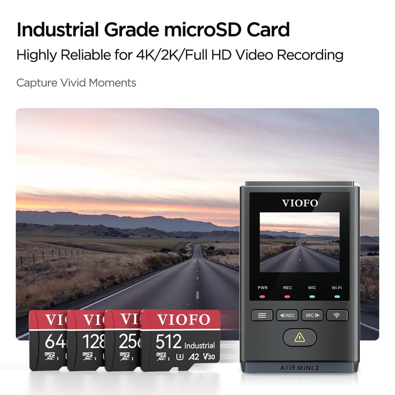 VIOFO 256GB High Speed MLC Micro SD U3 Memory Card