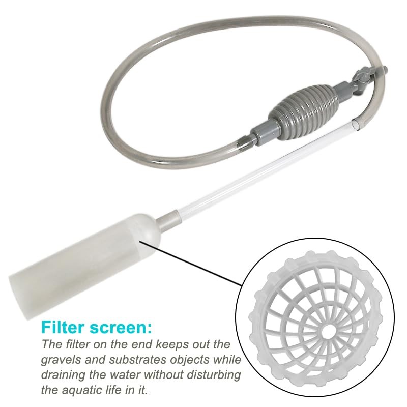 Newpol Aquarium Siphon Vacuum Cleaner for Fish Tank Cleaning Gravel