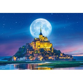 Beverly 500S-013 Small Jigsaw Puzzle Moonlight Mont Saint Michel (10.2 x 15.0 inches (26 x 38 cm), Made in Japan