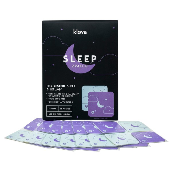 Klova Sleep Patches with Melatonin, Valerian, GABA and naturally occurring ingredients - Sleep aid alternative with easy, overnight application that helps promote higher quality restorative deep sleep