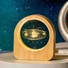 LED Galaxy Crystal Ball with Wooden Base for Home Decor