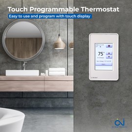 OJ Microline Touchscreen Programmable Radiant Floor Heating Thermostat 120/240V, Dual Sensing with Class A GFCI and Floor Temperature Sensor, 3-Year Warranty & USA Support (UDG4-4999)