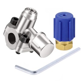 A/C Retrofit Valve Kit-Refrigerant Retrofit Valve Set with Dust Cap Convert, BPV31 Bullet Piercing Tap Valve Fits for HVAC Refrigerant System R12 R22 R502 R134A