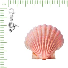 Quiges 925 Silver Charm Pendant Birds with Lobster Clasp for Bracelets, enamel