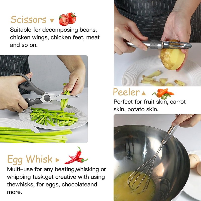 Kitchen Utensil Set-Silicone Cooking Utensils-33 Kitchen Gadgets & Spoons for
