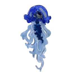 Novelty Blue Jellyfish Claw Clip,Funny Acetate Claw Clip for Women,Fashion Hair Clip