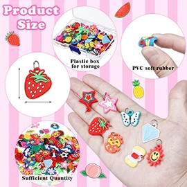 200 Dijes de Banda de Telar de Goma Dije de Silicona para Pulsera Kit para Hacer Joyería Colorida DIY Dijes para Hacer Joyería Colgante Dije de Pulsera con 200 Anillos de Apertura para Niños