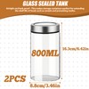 BORDEAG 2 pieces coffee canister, airtight, coffee bean container, 800