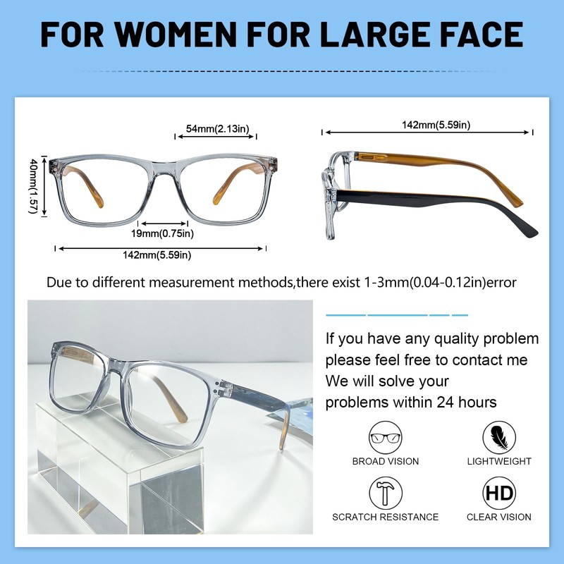 OCCI CHIARI 1.75 Reading Glasses Men Fashion Rectangle Readers Clear