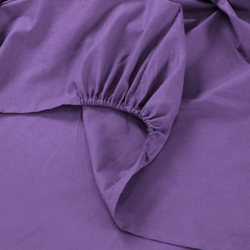 CHARKHAH Polycotton Fitted Sheet for Single Double King Super King
