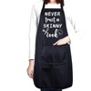 CENWA Chef Gift Skinny Cook Aprons with Pockets Never Trust