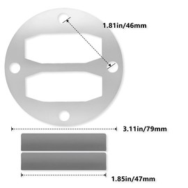 TWZKXC 3 Set 3.11“ Central Pneumatic Compressor Parts, for Central Pneumatic Harbor Freight Air Compressor Head Gasket Test kit Reed Valve Replacement, 68740 69667 67501(Silvery)