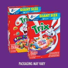 Trix Fruity Breakfast Cereal, 6 Fruity Shapes, Whole Grain, Giant Size, 23.4 OZ
