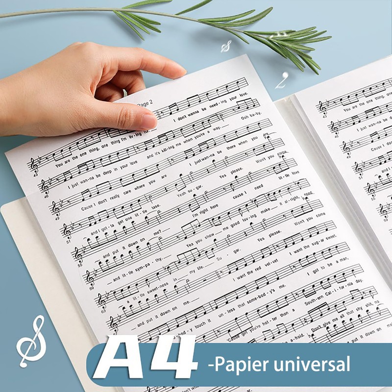 Syiyunran A4 Music Folder Chorus Folder Document Folders - White