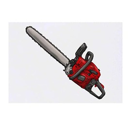 'Chainsaw' Temporary Tattoo - Water Resistant, Skin-Safe, Non-Toxic Transfer (TO00050658)