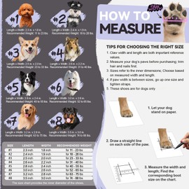 Furmate Dog Shoes for Large Small Medium Dogs,Dog Booties for Indoor Hardfloors Anti-Slip,Reflective Strip Waterproof Dog Boots & Paw Protectors for Outdoor Walking Hot Pavement,Winter Snow (Purple-5)