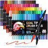 Owelth Brush Pen Set, 100 Colours, Dual Tip Brush Pens,