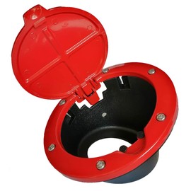 Gas Cap Cover for Jeep Wrangler Gas Tank Cover Fuel Filler Door Cover for Jeep Wrangler Accessories 2007-2017 JK & Unlimited Sport Rubicon Sahara (Red)