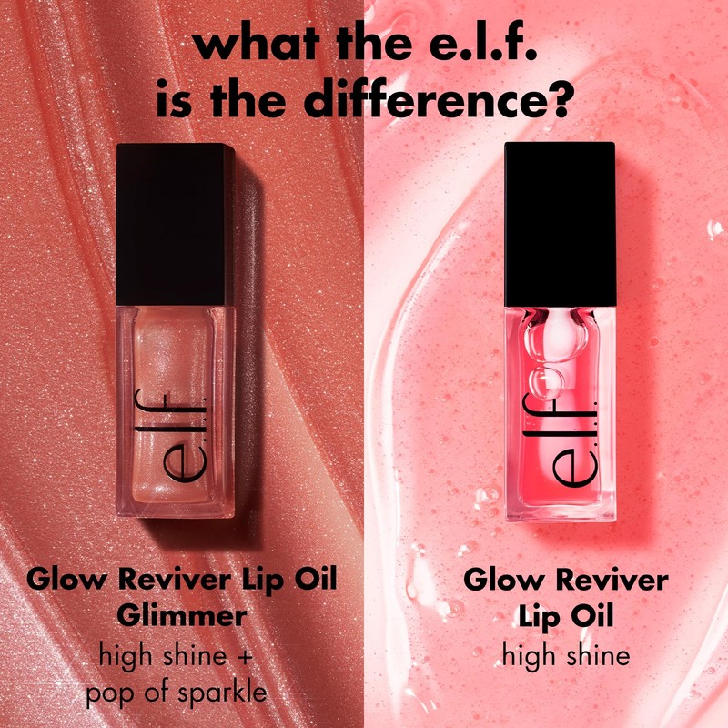e.l.f. e.l.f. Glow Reviver Lip Oil, Nourishing and Hydrating with