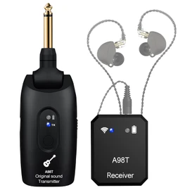 WENTELMUSIC A98T 2.4GHz Wireless in-Ear Monitor System – Low Latency, HD Audio, 100ft Range, 24-bit 48kHz for Clear Sound, Mono/Stereo, 5-Hour Battery, Ideal for Studio, Live Performance, Bands