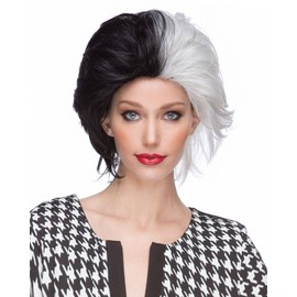 Characters Wicked Synthetic Wig - Black and White