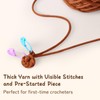 Amorloop Crochet Kit for Beginners – Easy-to-See Stitches Yarn, Pre-Started