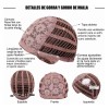 Jorla Peluca Corta Rosa Natural Con Cequillo Short Bob Wig