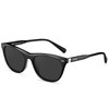 AVAWAY Small Acetate Black Cat Eye Sunglasses Women Small Face