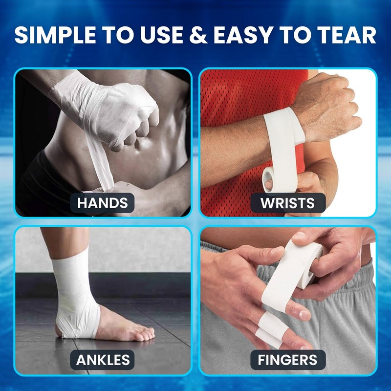 24 Pack White Athletic Tape (45ft Rolls) - Athletes Trainers