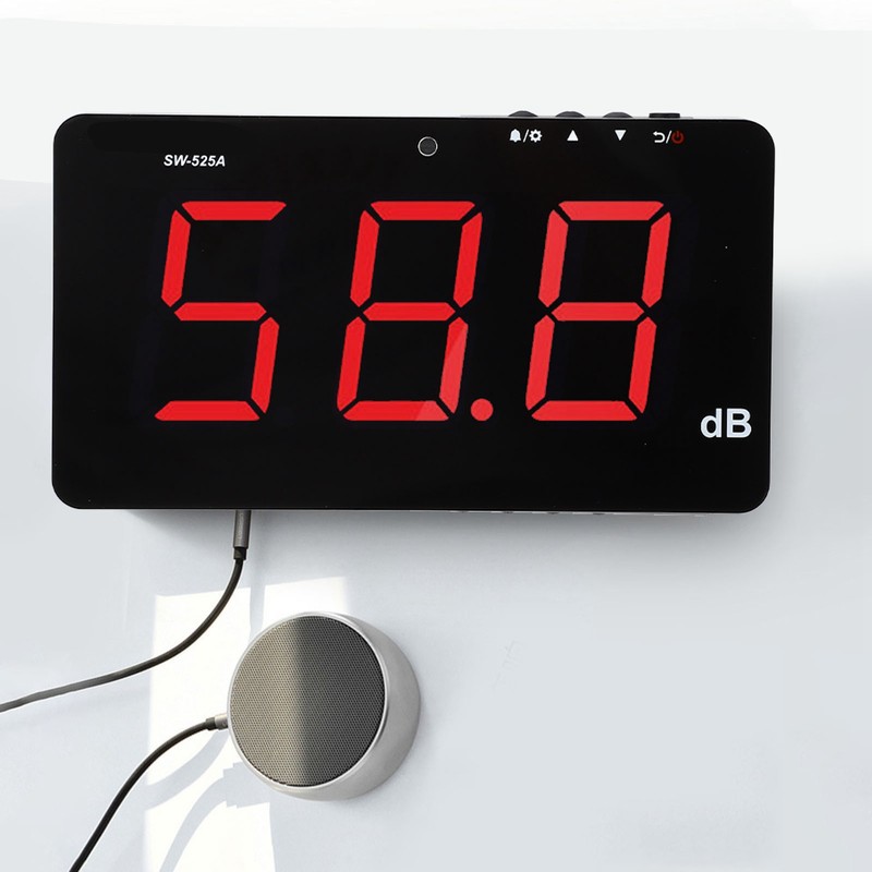 Wall Mounted Decibel Meter 9.6in LCD Display Screen 30‑130dB Sound