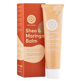True Moringa- Bálsamo de karité y moringa | Reparador de cicatrices y estrías | Crema hidratante intensiva para piel seca para manos y pies