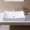 Novatto NP-01141 Ceramic Above Counter Rectangular Bathroom Sink, 21.75'' L