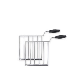 Smeg TSSR01 Two Frames for Toasting Sandwiches, for Toasters from TSF01 Series TSS401, Metal, Chrome