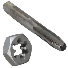 Drill America POUTH3/8-24 3/8"-24 UNF Tap and Die Kit, HSS Plug Tap and Carbon Hex Die