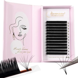 Lunamoon Easy Fan Lashes, Self-Fanning Eyelashes, 2D-20D Volume Eyelashes for Volume Technique, Eyelash Extensions, Eyelash Extensions (0.05-D, 13 mm)