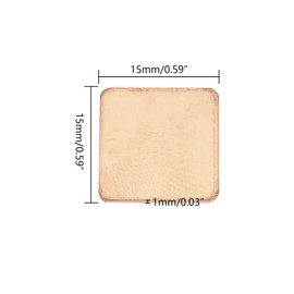 Pxyelec Heatsink High Purity 15 x 15 x 1.0mm Laptop GPU CPU Heatsink Thermal Copper Pads Pack of 20