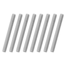 MECCANIXITY 8Pack M6x55mm Fully Threaded Rod, 316 Stainless Steel Right Hand All Thread Screw Studs for Furniture Assembly Fastening, 1mm Pitch
