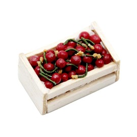 Dollhouse Box with Cherries Market Stand Greengrocers Store Shop Accessories